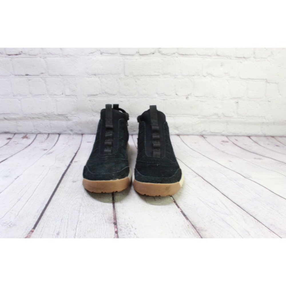 LL Bean Vista Black Suede Stretch Collar Pull-On Mid Boots Size 8.5 M - Picture 4 of 9